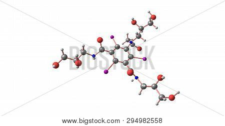 Iohexol Molecular Structure Isolated On White