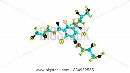 Iohexol Molecular Structure Isolated On White