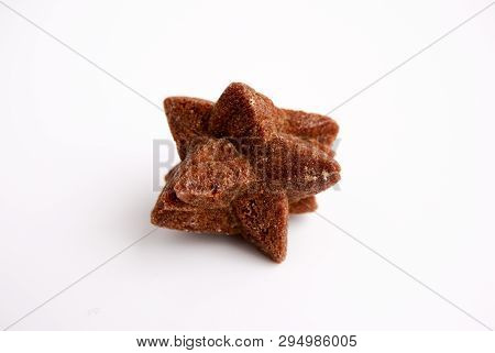 Macro Mineral Stone Ikaite On A White Background Close Up