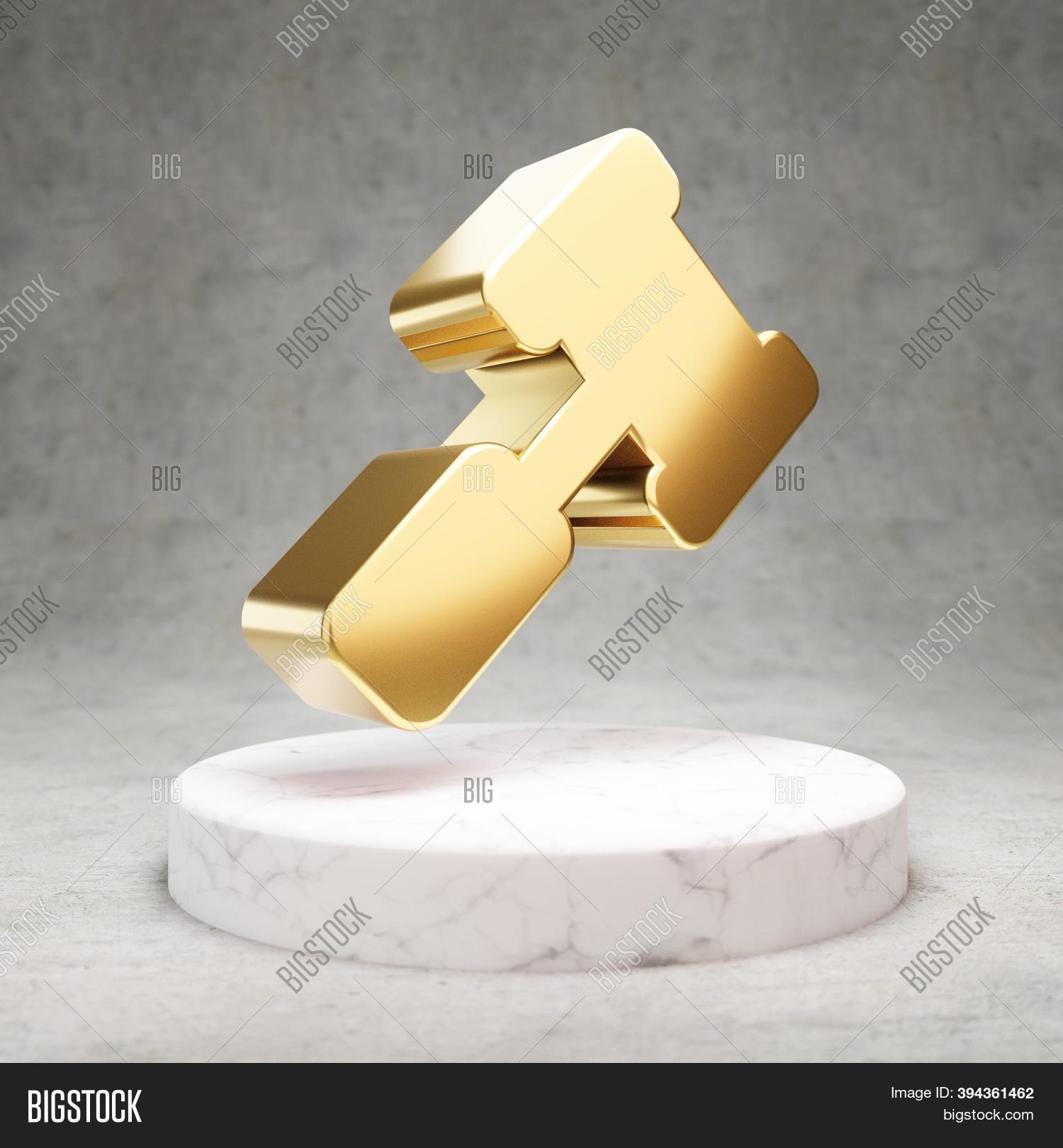 Gavel Icon. Gold Image & Photo (Free Trial) Bigstock