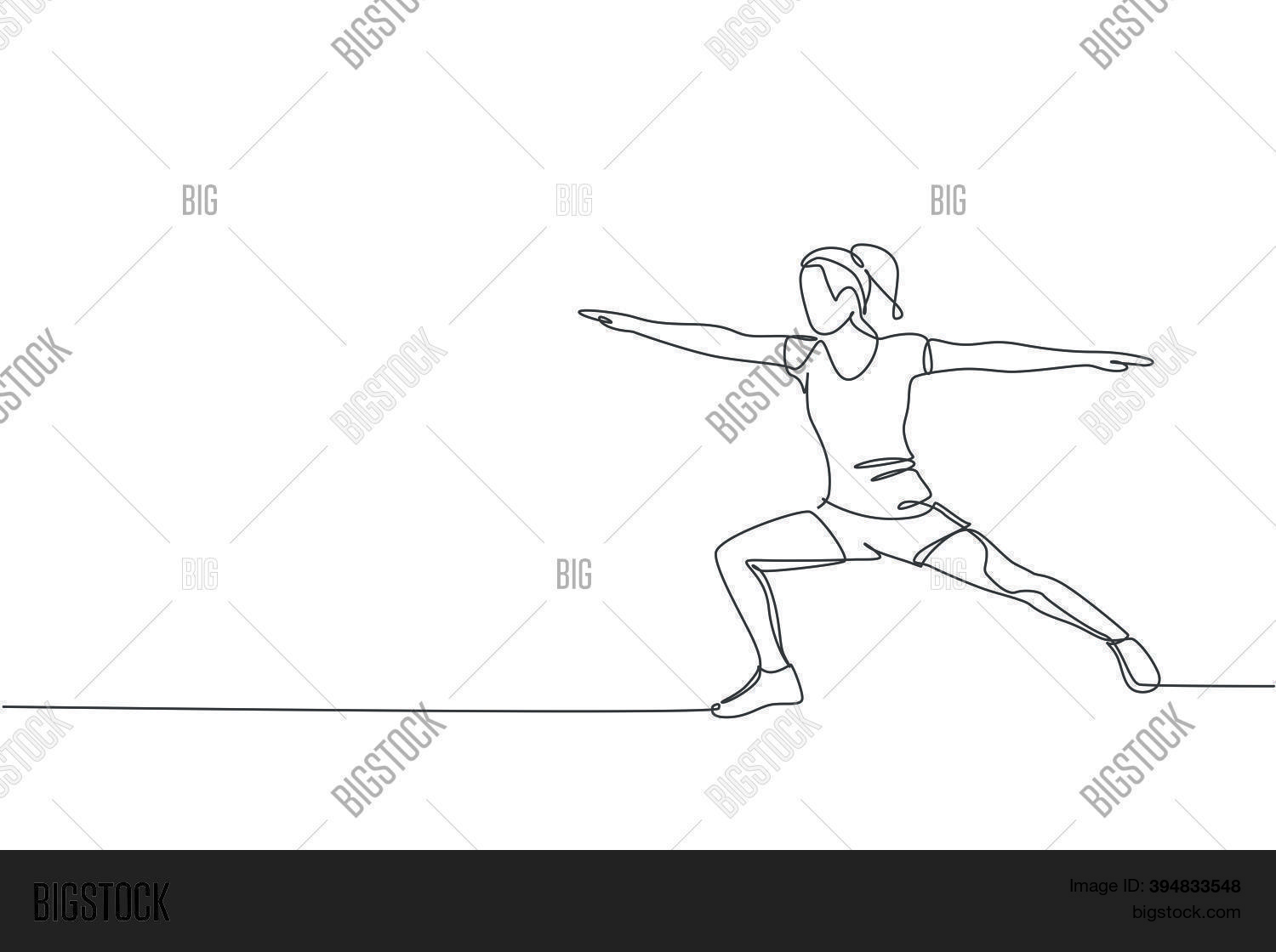 One Continuous Line Vector & Photo (Free Trial) | Bigstock
