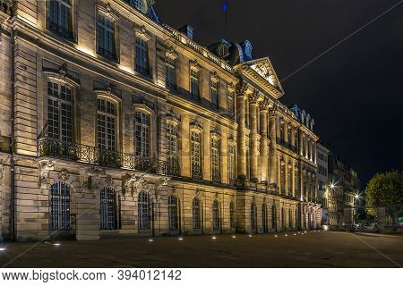 Rohan Palace In Strasbourg, France Is The Former Residence Of The Prince-bishops. Palace Is  A Major