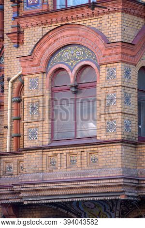 Fragment Of The Architectural Facade Of The Building On Kolokolnaya Street In St. Petersburg