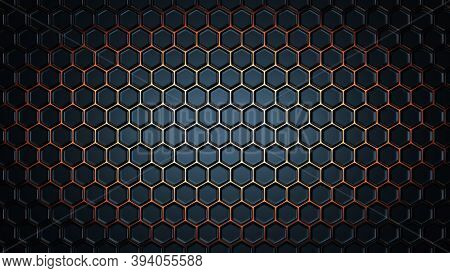 Abstract Geometric Hexagonal Background.3d  Illustration.3d Rebdering.