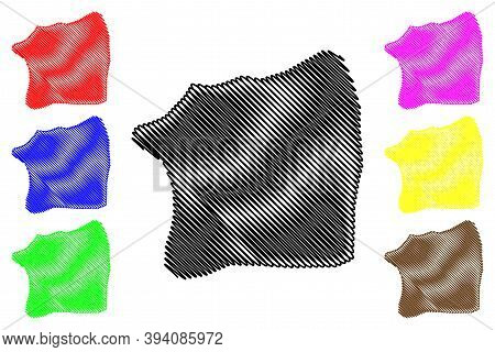 Yamoussoukro City (ivory Coast, Republic Of Cote D'ivoire, Yamoussoukro District) Map Vector Illustr