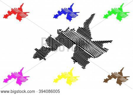 Kisumu City (republic Of Kenya, Kisumu County) Map Vector Illustration, Scribble Sketch City Of Port