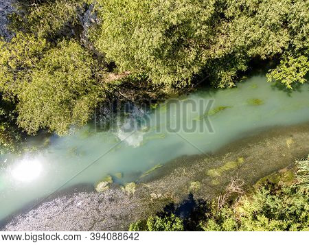 Aerial View Of Iskar Panega Geopark Along The Gold Panega River, Bulgaria