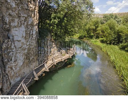 Aerial View Of Iskar Panega Geopark Along The Gold Panega River, Bulgaria