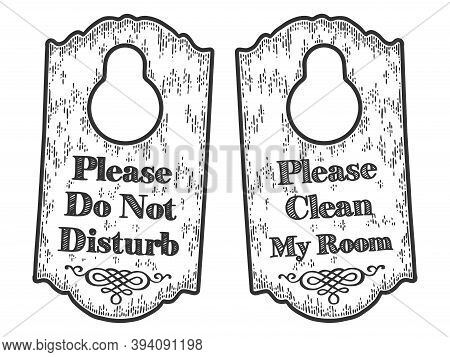 Two Signs On The Hotel Door. Please Do Not Disturb And Please Clean My Room.