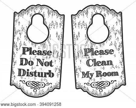 Two Signs On The Hotel Door. Please Do Not Disturb And Please Clean My Room.