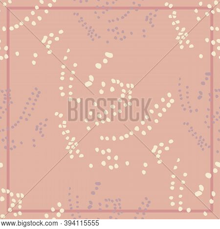 Mockup For Decorating A Ribbon On Social Networks. Background In Pastel Colors With Flowers. Vector 