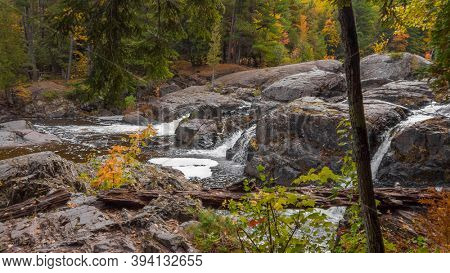 Lower Dead river falls near Marquette in Michigan upper peninsula