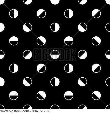 Circles Pattern. Circular Figures Seamless Ornament. Dots Backdrop. Dot Motif. Circle Shapes Backgro