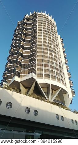 Tel Aviv, Israel - January 31, 2019 : Modern Apartment Building On King George Street Near Dizengoff