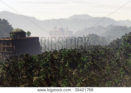 Lost City dybt i junglen 3D render