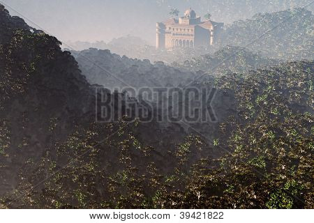 Lost City dybt i junglen 3D render