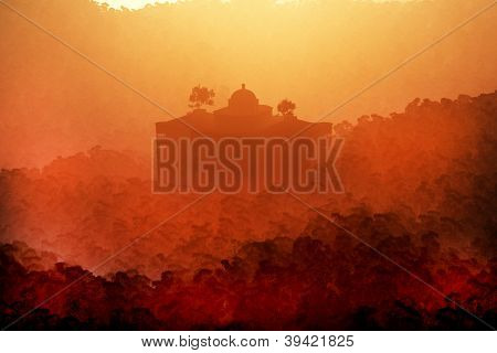 Lost City dybt i junglen 3D render