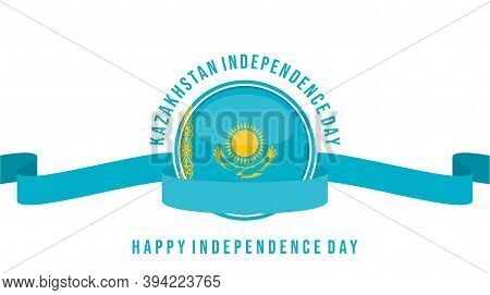 Kazakhstan Independence Day Design With Typography Number 16 For 16 December Celebration Day. Good T