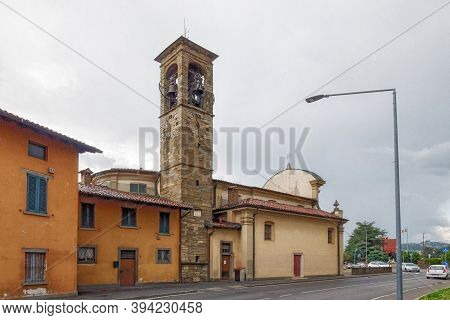 Bergamo, Italy - May 21, 2019: Back View Of The Historical Church Parrocchia S.giovanni Battista In 