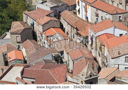 Valsinni panoramisch uitzicht. Basilicata. Zuid-Italië.