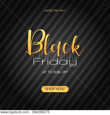 Black Friday Sale Inscription Design Template.  Black Friday Super Sale Offer. Discount Offer Presen