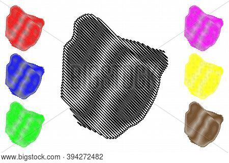 Benin City (federal Republic Of Nigeria, Edo State) Map Vector Illustration, Scribble Sketch City Of