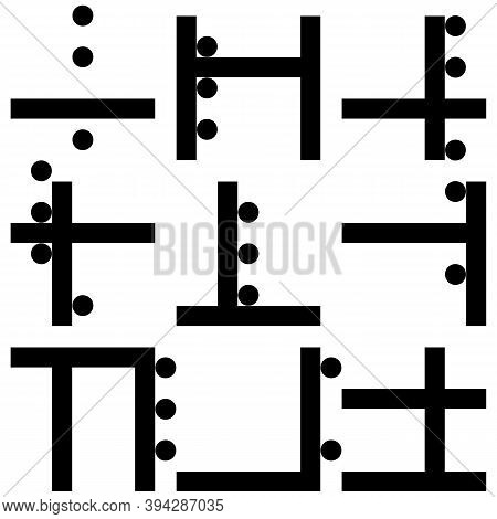 Rectangles, Circles, Figures Seamless Pattern. Geometrical Print. Simple Shapes Background. Geometri