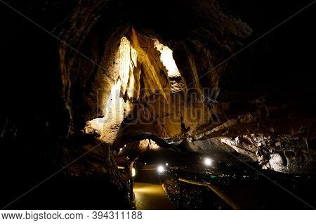 Natural Marble Arch Cave Underground, Fermanagh, Northern Ireland. Filming Location For Many Films A