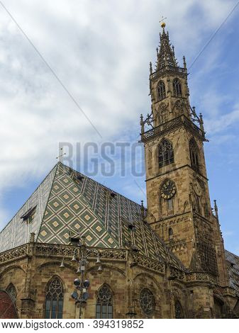 Bolzano, Or Bozen, Trentino Alto Adige, Italy: Exterior Of The Historic Cathedral