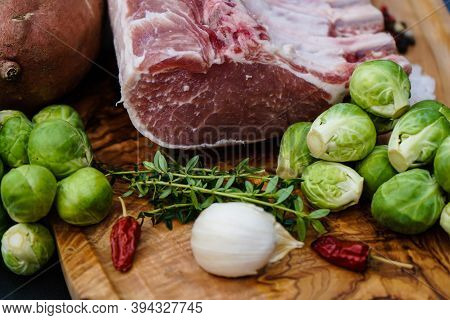 Marinated French Racks Iberico Carree For Barbecue