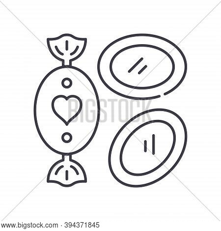 Taffy Icon, Linear Isolated Illustration, Thin Line Vector, Web Design Sign, Outline Concept Symbol 