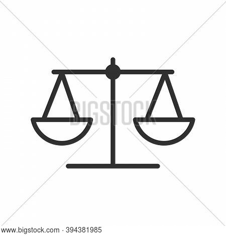 Vector Law Scale Of Justice Icon Weight Balance Icon, Stock Vector Illustration Isolated On White Ba