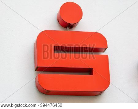Passau / Germany - November 8, 2020: Branch Logo Of German Sparkasse. Sparkasse Is The German Saving