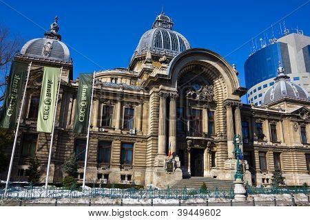 BUCHAREST-MARCH 4: The CEC Palace on March 4, 2012 in Bucharest, Romania.