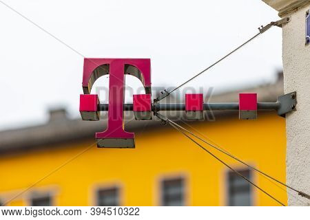 Passau / Germany - November 8, 2020: Branch Logo Of Deutsche Telekom. Deutsche Telekom Ag Is A Germa