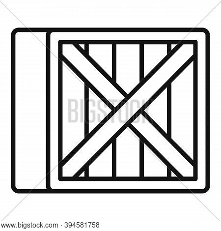 Storage Wood Crater Box Icon. Outline Storage Wood Crater Box Vector Icon For Web Design Isolated On