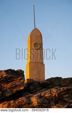 Rohan Border Stone On The Summit Of Jested Mountain. Marking The Border Between The Rohan And Clam-g