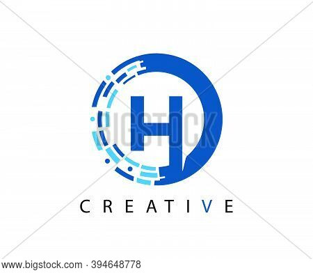Letter H Digital Network , Technology And Digital Abstract Line Network Circuit Vector Logo. .