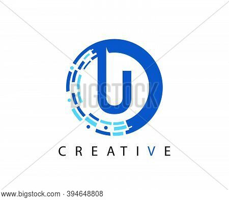 Letter U Digital Network , Technology And Digital Abstract Line Network Circuit Vector Logo. .