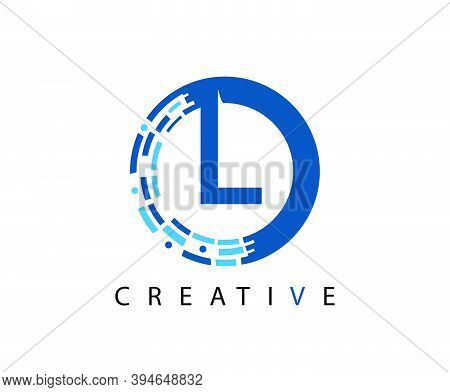 Letter L Digital Network , Technology And Digital Abstract Line Network Circuit Vector Logo. .