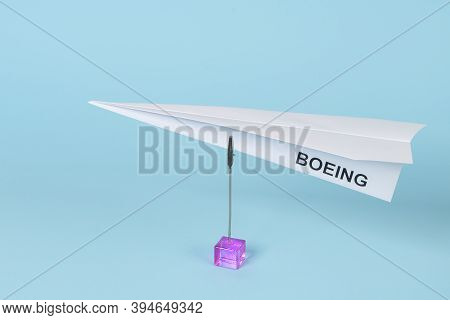 A Civil Aviation Industry Brand Represented With A Paper Plane