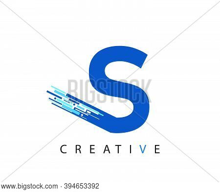 Letter S Digital Network , Technology And Digital Abstract Line S Network Circuit Vector Logo. .