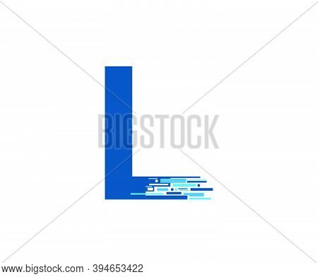 Letter L Digital Network , Technology And Digital Abstract Line L Network Circuit Vector Logo. .