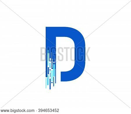 Letter D Digital Network , Technology And Digital Abstract Line D Network Circuit Vector Logo. .