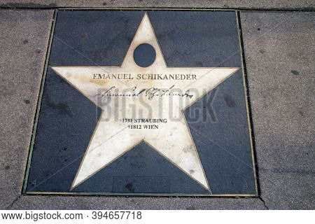 Star Of Emanuel Schikaneder, Walk Of Fame, Kerntner Strasse, Vienna, Austria 05 November 2018