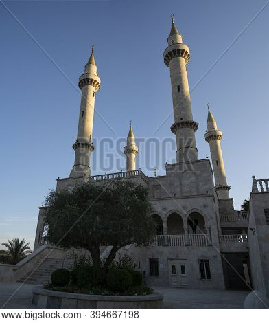 Abu Ghosh, Israel - November 13th, 2020: The Kadirov Mosque, In The Village Abu Ghosh, Near Jerusale