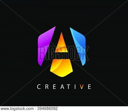 Letter A Digital Network , Technology And Digital Abstract Line A Network Circuit Vector Logo. .