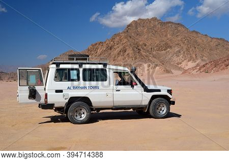 Toyota jeep popular for desert safari. Sharm El Sheikh, Egypt on November 8, 2020