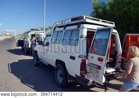 Toyota jeep popular for desert safari. Sharm El Sheikh, Egypt on November 8, 2020