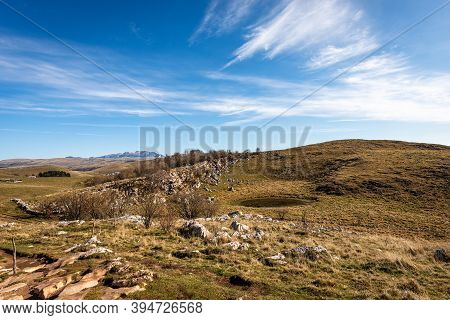 Lessinia Plateau (altopiano Della Lessinia), Regional Natural Park, View From The Mountain Peak Of C